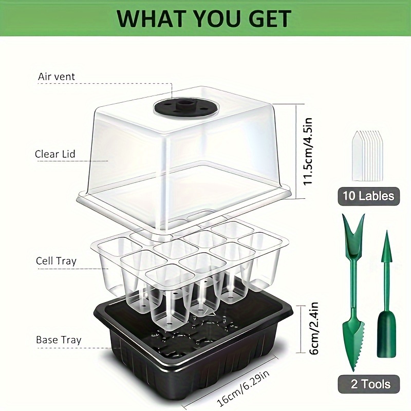 Sämlings-Starter-Kit - 1/2/3 S – Humidity Dome Kit Bewertung und Preis